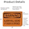 Signmission Alarm Will Sound If Door Is Opened, 7 in W x Rectangle, Vinyl Decal OS-2PACK-WS-D-57-L-19642 - alternate 2